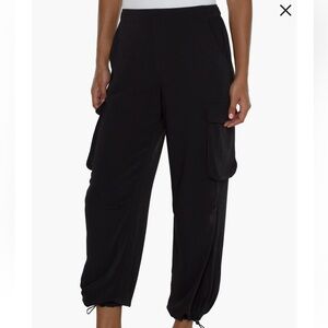 Liverpool parachute cargo pants size small new with tags black
